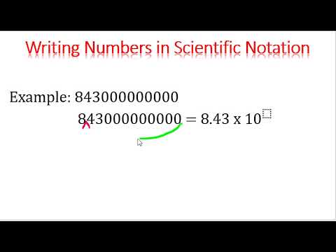 Writing Numbers in Scientific Notation (With Positive Exponent) - YouTube