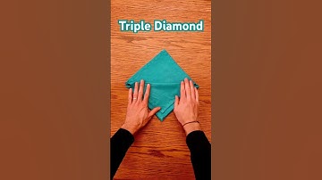 Triple Diamond Napkin #napkin #folding #napkinfolding