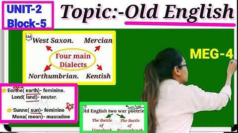 ✔️Old English, Unit-2,block-5, History of English..meg-4,ignouuu detailed notes...