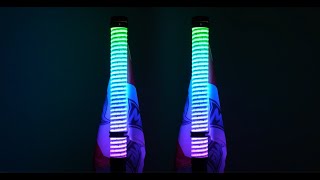 MICTUNING 2FT Fat Whip Light COB LED RGB+IC with App & Remote Control