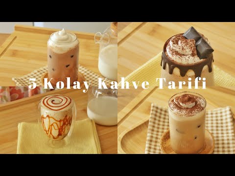 Evde Yapabileceğiniz 5 Kolay Kahve Tarifi ( Latte, Mocha, Milkshake, Soğuk Türk Kahvesi,Frappuccino)