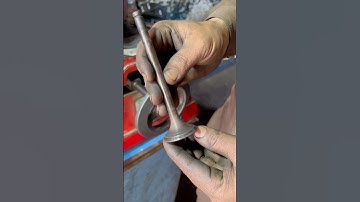 Valve Polishing Process on Lathe Machine #shorts #viralshort #trending #amazing