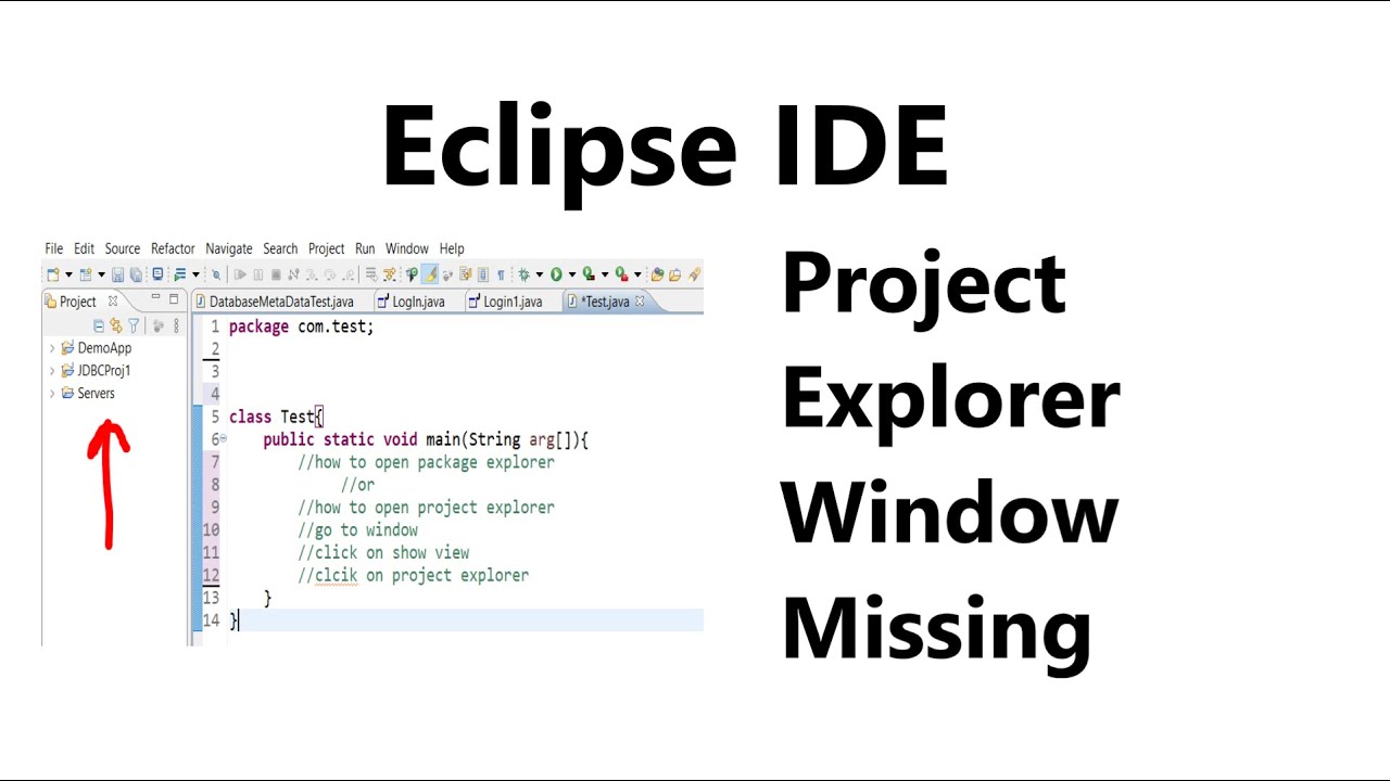 How To Open Project Explorer Window Missing In Eclipse Ide
