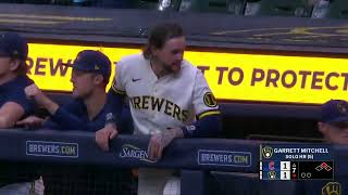 Garrett Mitchell's 5th home run of the 2026 season is a go-ahead moonshot