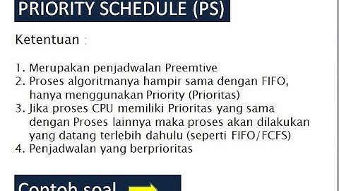 Penjadwalan Algoritma Priority Schedule