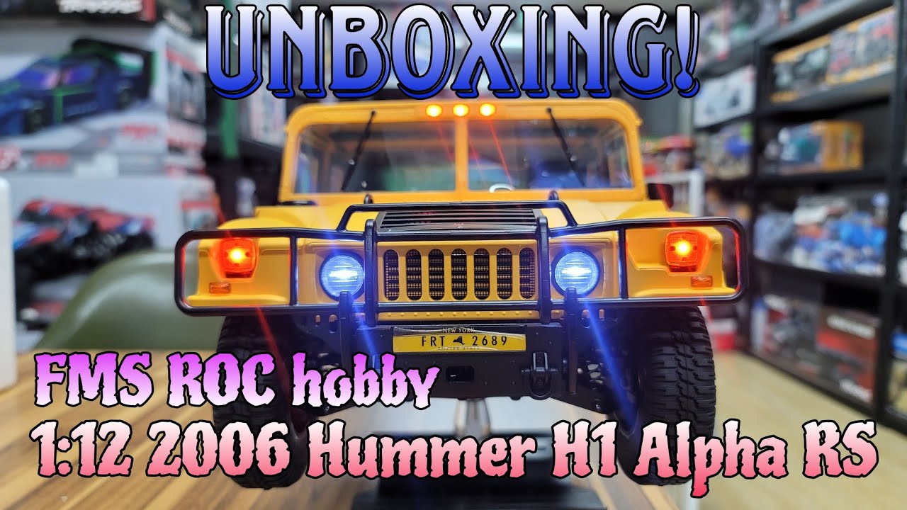 [RC CAR 알씨카]_ROC Hobby FMS 1:12 2006 Hummer H1 Alpha RS RTR Unboxing!(록 ...
