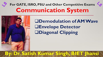 Communication Engg | L8 | Envelope Detection of AM Signal | Diagonal Clipping | #gate