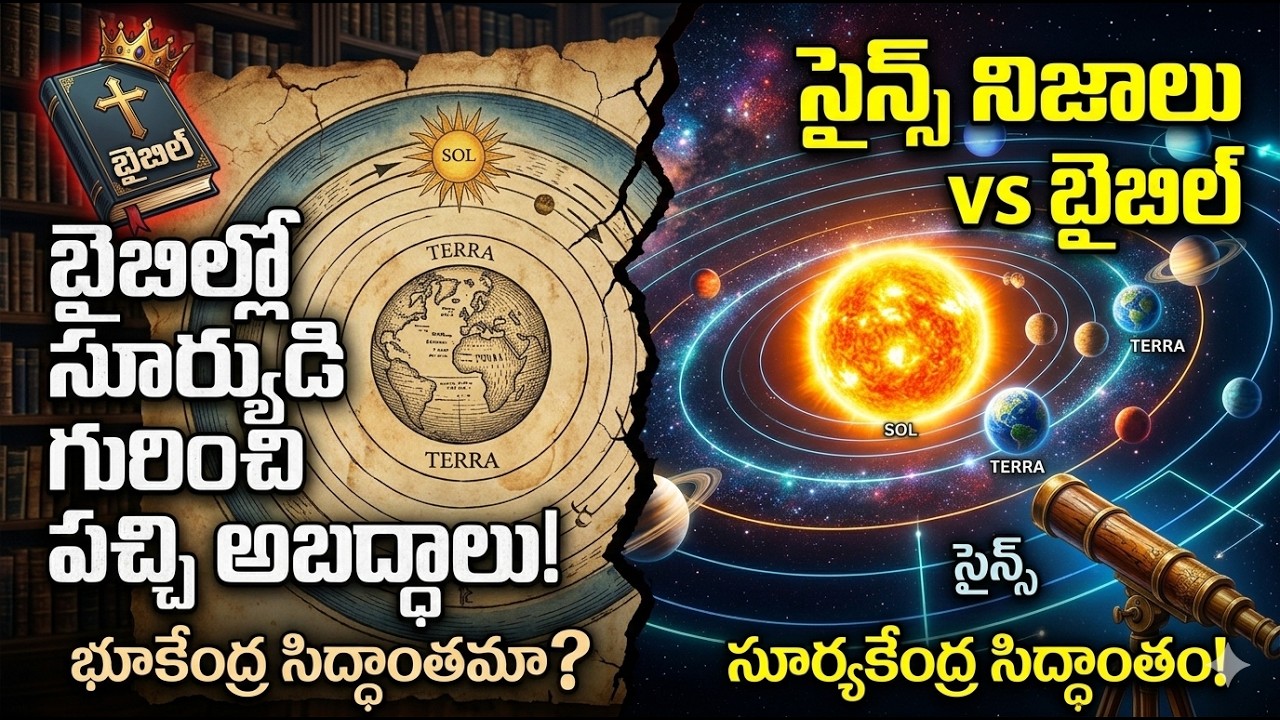 సూర్యుడి గురించి బైబిల్ చెప్పే పచ్చి అబద్ధాలు | గెలీలియోను చర్చి ఎందుకు  వేధించింది? | BIBLE EXPOSER