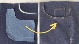 sewing jean pant pocket tutorial for beginners . #tutorial #sewing #jeans #pocket by SimpleSkills 1,257 views 7 months ago 10 minutes, 5 seconds