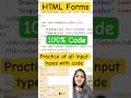 Every HTML Input Type &amp; All HTML FORMS Explained Rapidly 🚀