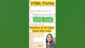Create HTML Forms in Minutes ⏱️ | All Input Types Explained 🔥 #shorts