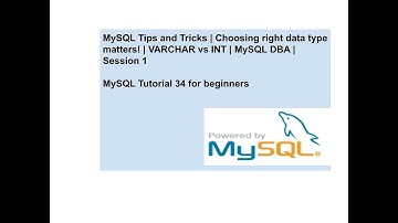 MySQL Tips and Tricks | Choosing right data type matters! | VARCHAR vs INT | MySQL DBA | Session 1