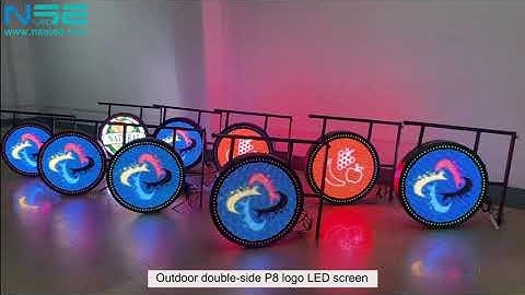 Double Sided Waterproof Outdoor Round Digital Logo Screen
