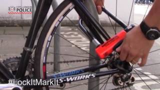 Locking technique to stop thieves from stealing your bike