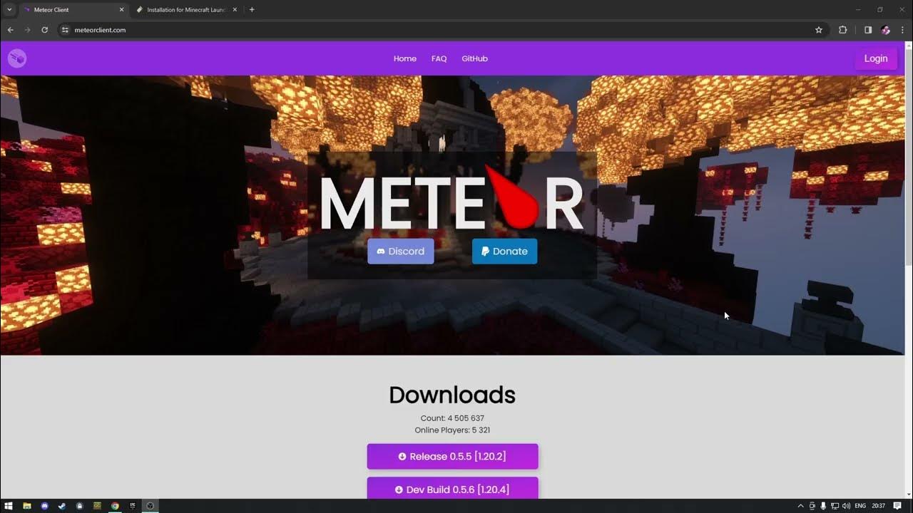 Free 1 20 4 hacked client tutorial meteor client youtube