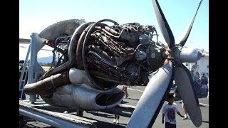 Big Old AIRCRAFT ENGINES Cold Straing Up and Sound 2