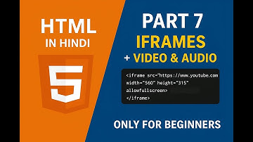 HTML Tutorial in Hindi (Part 7)| Iframe, Video & Audio Explained|| #html #webdevelopment #coding