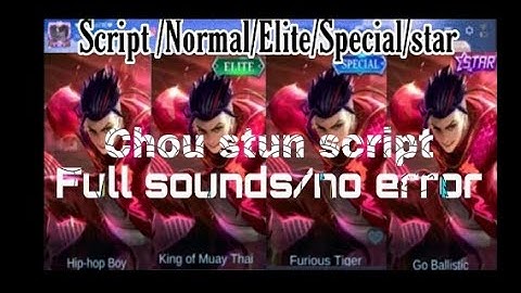 [Chou S.T.U.N]Skin Script full sounds/no error