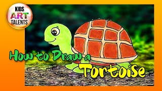 How to Draw a Tortoise,  كيفية رسم السلحفاة,  ඉබ්බෙක් අඳිමු , - Stay at Home