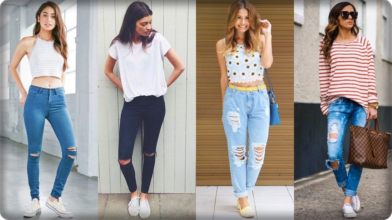 15 ATRACTIVOS JEANS CON ZAPATILLAS DEPORTIVAS 2019 YouTube