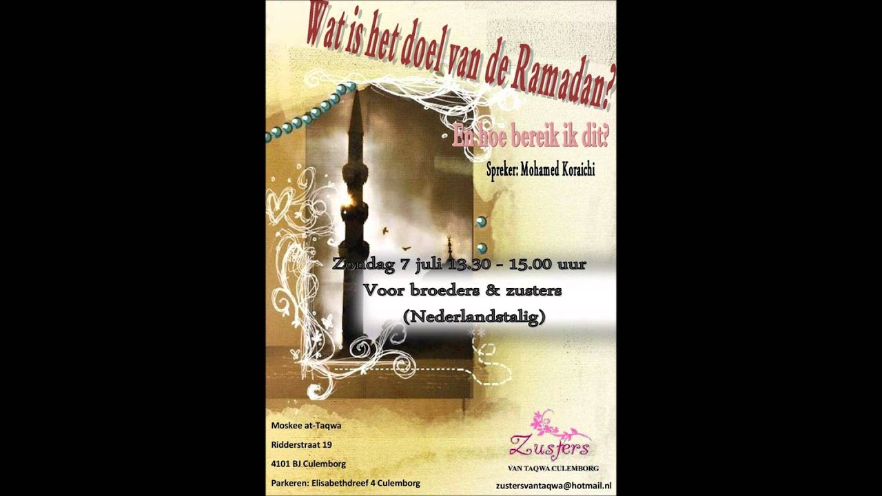 Mohamed Koraichi- Wat is het doel van de Ramadan en hoe bereik ik deze