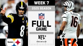 Rodgers Vs. Flacco Pittsburgh Steelers Vs. Cincinnati Bengals Full Game Nfl 2025 Season Week 7
