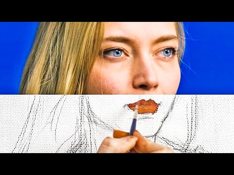 REALISTIC PAINTINGS || 25 EASY DRAWING AND PAINTING HACKS