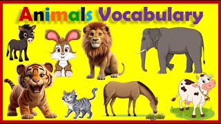 Animals names in English | English Educational Video | Wild animals for kids - Vocabulary for kids