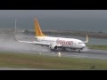 Pegasus Airlines (TC-CPR) / B737-8GJ / TZX - Landing in Rainy Weather