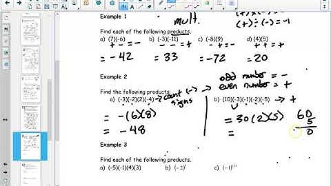 Unit 3 :: 3.4 :: Multiplying Rational Numbers (Integers, Fractions, Decimals)