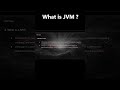 What is JVM ? #jvm #javainterviewprep #javaquestions #javainterviewquestionsanswers #javatutorial