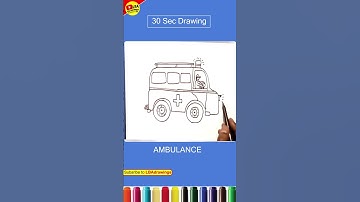 How to Draw an Ambulance 🚑 | Easy Drawing for Kids #Shorts