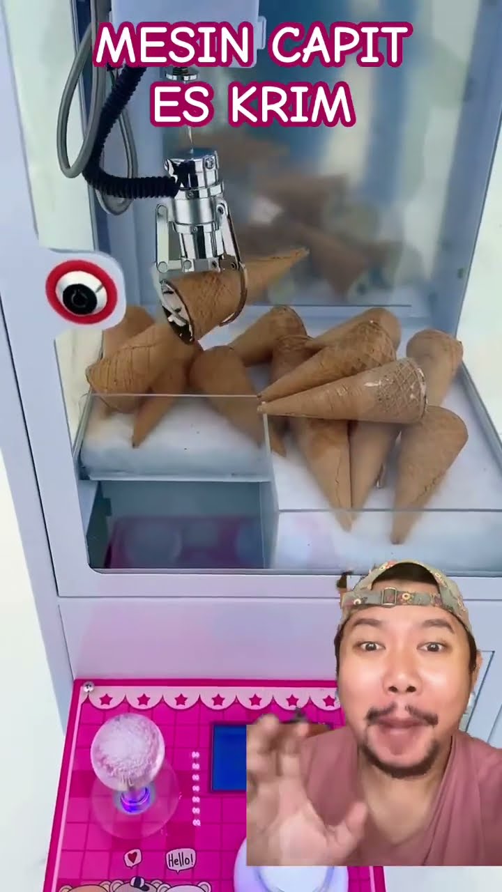 MESIN CAPIT ES KRIM SALJU!!!? #funny #icecream #雪見 #food #ice