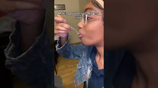 Making powdery ice for my sister ❄️🫶🏽 #iceeatingasmr #powderyice