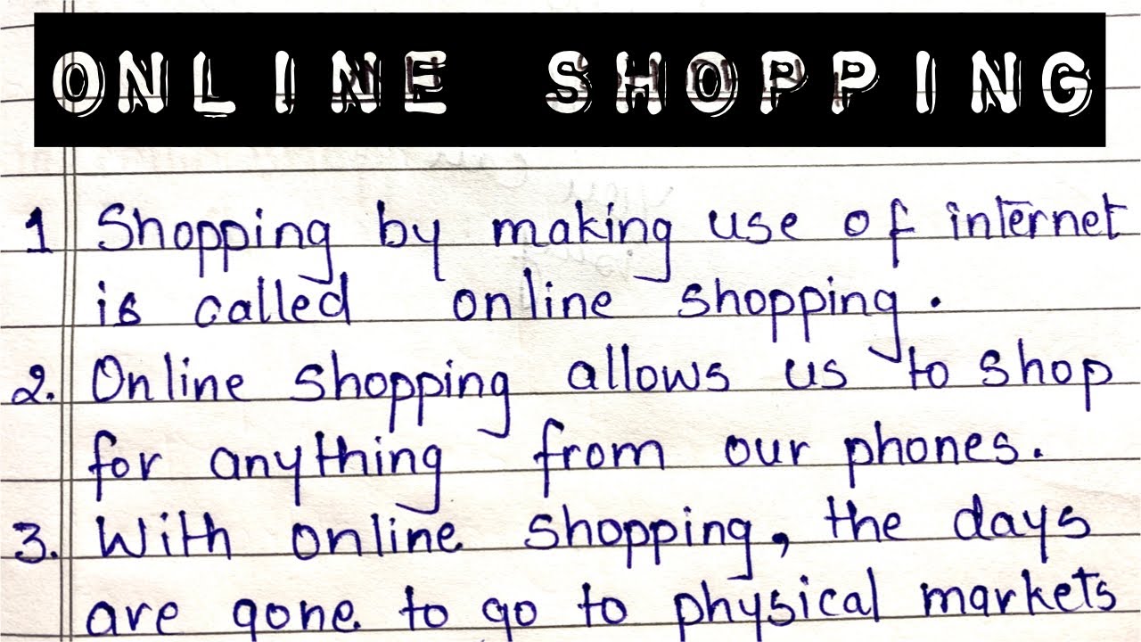 online shopping essay