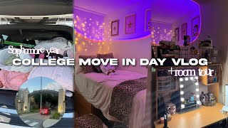 COLLEGE MOVE IN DAY VLOG + ROOM TOUR | Sophomore Year Edition