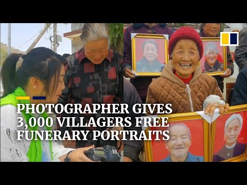 Chinese photographer gives 3,000 left-behind elderly people free funerary portraits