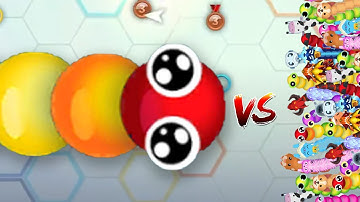 1 PRO VS 99+ NOOBS BOTS / Snake.io