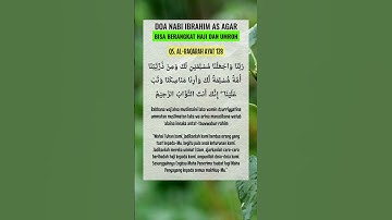 Doa nabi ibrahim as agar segera berangkat haji dan umroh #doamustajab #viralshorts