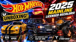 Unboxing Hot Wheels 2025 Mainline Licensed Recolors!