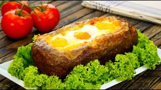 Мясной хлеб с начинкой из сыра, яйца и бекона - утолит любой голод Мясной хлеб с начинкой из сыра, яйца и бекона - утолит любой голод