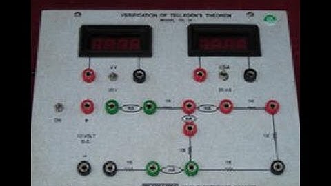 Troubleshooting and Experiment for Verification of Tellegens