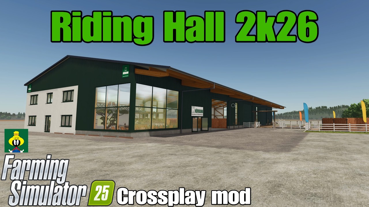 Riding Hall 2k26 / FS25 crossplay mod - YouTube