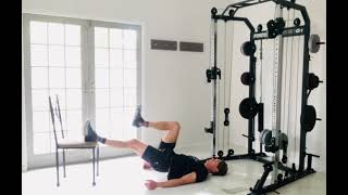 Reverse Plank Knee Drive Feet Elevated