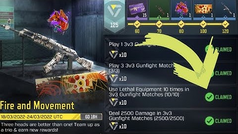 Call Of Duty Mobile Use Lethal Equipment 10 times in 3v3 Gunfight Matches Task Complete