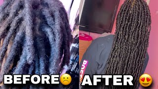 HOW TO: Distressed Soft Locs over Real Locs 😍 Using Bobbi Boss Nu Locks screenshot 1
