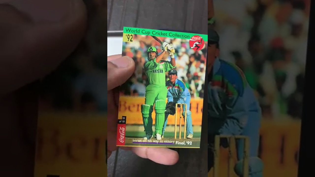 1996 Cricket World Cup Coca Cola Cards YouTube