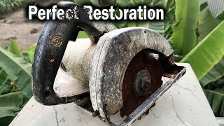 Restoration/ Antique Rusty Circular Saw Restoration | Electric Circular Rescue | Hitachi Of Japan