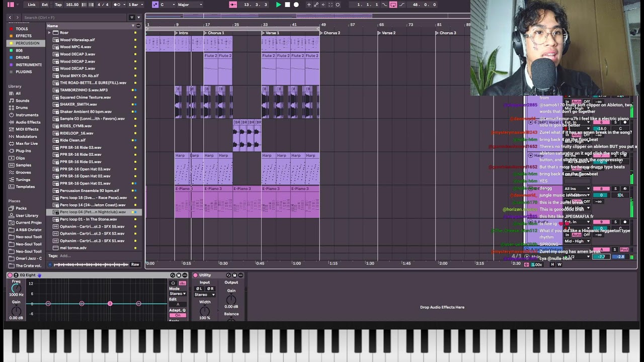 composing music and reacting to your music mwah