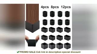 Details Square Silicone Chair Leg Caps Non-slips Table Foot Dust Cover Socks Floor Protector Pads Pipe Plugs Update